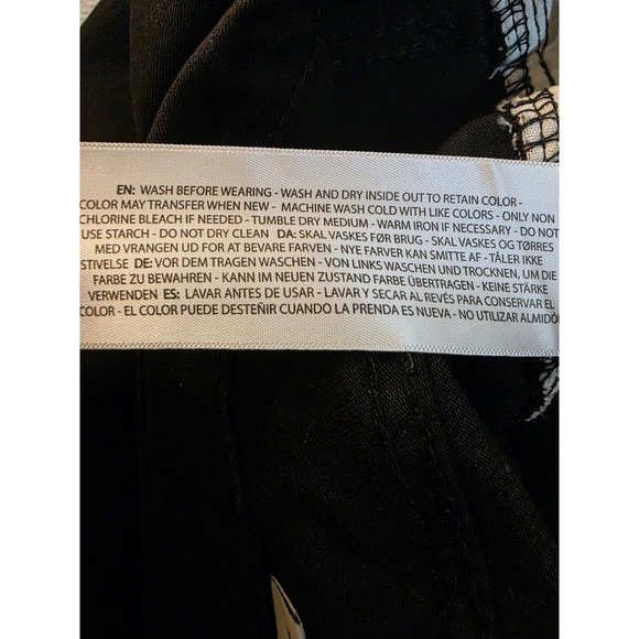 ARIAT DENIM Trouser Flare Black Corduroy Pants Size 34L Frayed Hem - Picture 7 of 10